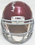 CALEB WILLIAMS AUTOGRAPHED USC MAROON SPEED MINI HELMET FANATICS HOLO 220520