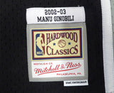 Spurs Manu Ginobili Autographed 2002-03 Mitchell & Ness Jersey Beckett W223105