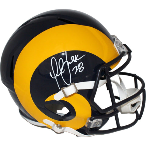 Marshall Faulk Autographed Los Angeles Rams F/S Helmet TB Beckett 42257