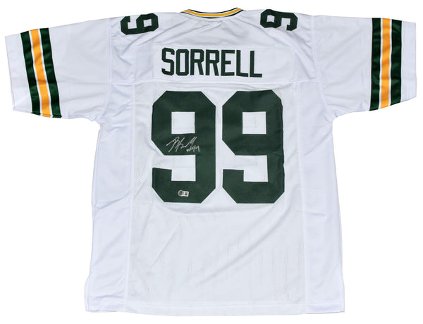 BARRYN SORRELL AUTOGRAPHED GREEN BAY PACKERS #99 WHITE JERSEY BECKETT