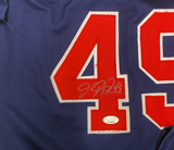 John Rocker of the Atlanta Braves Autographed Custom Blue Jersey JSA
