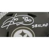 Hines Ward Auographed Pittsburgh Steelers 22 STS Mini Helmet SB MVP BAS 46779