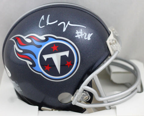 Chris Johnson Autographed Tennessee Titans 2018 Mini Helmet - Beckett W Auth
