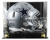 (3) Pearson, Staubach & Dorsett Signed F/S Speed Proline Helmet W/ Case BAS Wit