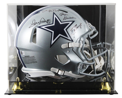 (3) Pearson, Staubach & Dorsett Signed F/S Speed Proline Helmet W/ Case BAS Wit