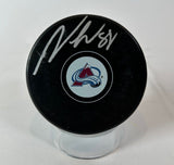 Martin Necas Autographed Colorado Avalanche Logo Puck (Fanatics COA)