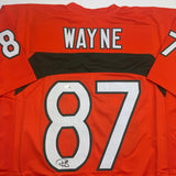 Autographed/Signed Reggie Wayne Miami Orange College Jersey Beckett BAS COA