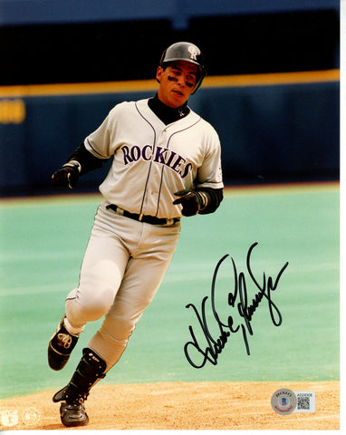Andres Galarraga Autographed/Signed Colorado Rockies 8x10 Photo Beckett 55879