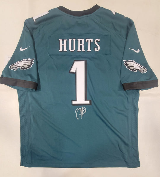 JALEN HURTS SIGNED PHILADELPHIA EAGLES SUPER BOWL NIKE SCREENPRINT XL JERSEY