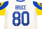 St. Louis Rams Isaac Bruce Autographed Signed White Jersey "HOF 20" Beckett Wit