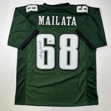 Autographed/Signed Jordan Mailata Philadelphia Green Jersey Beckett BAS COA