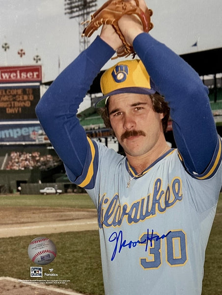 Milw Brewers 1982 AL Champion Pitcher MOOSE HAAS Signed 8x10 Photo #11 AUTO