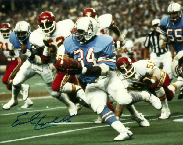 Houston Oilers Hall of Famer EARL CAMPBELL Signed 8x10 Photo #2 AUTO HOF