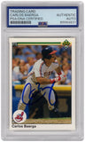 Carlos Baerga Signed 1990 Upper Deck Rookie Baseball Trading Card #737 - (PSA)