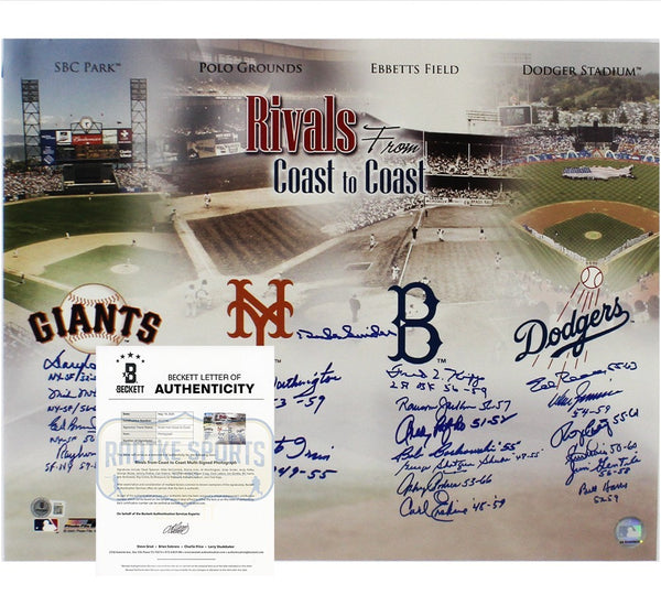 Multi-Signed Unframed 16x20 Rivals Coast to Coast Photo 20 Sigs Darryl Spencer