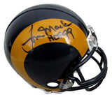 Tom Mack HOF Signed/Inscribed LA Rams Mini Football Helmet JSA 213127