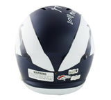 Phillip Lindsay & Terrell Davis Signed Denver Broncos Speed Full Size AMP Helmet