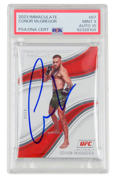 Conor McGregor Signed 2023 Panini Immaculate UFC /50 - PSA 9 Autograph 10