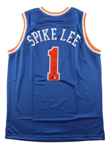Spike Lee New York Signed Blue Basketball Jersey BAS