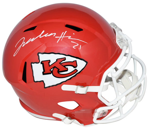 JADEN HICKS AUTOGRAPHED KANSAS CITY CHIEFS FULL SIZE SPEED HELMET BECKETT