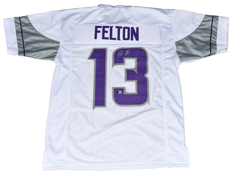 TAI FELTON SIGNED MINNESOTA VIKINGS WINTER WARRIOR #13 JERSEY BECKETT
