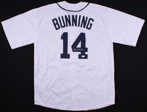Jim Bunning Signed Detroit Tigers White Jersey (JSA COA) 3xStrikeout Leader