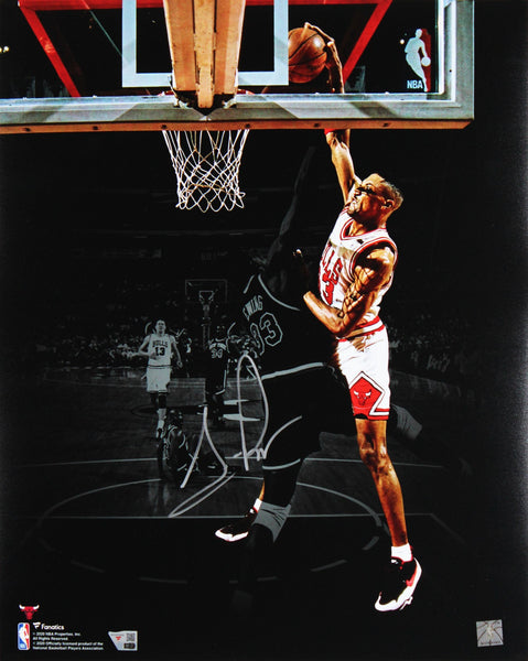BullsVertical Spotlight Photo Fanatics Scottie Pippen Authentic Signed 16x20