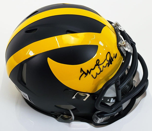 Tyrone Wheatley Signed Michigan Wolverines Mini Helmet (Beckett) N. Y. Giants RB