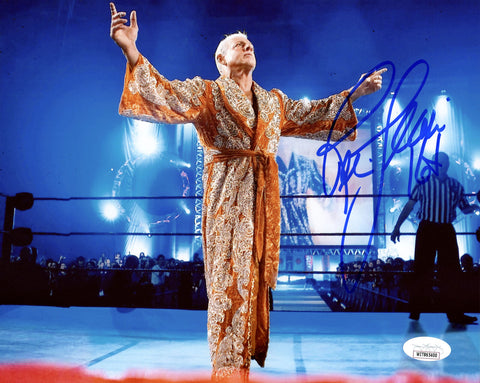 RIC FLAIR AUTOGRAPHED SIGNED 8X10 PHOTO "16X" JSA STOCK #203562
