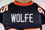 Derek Wolfe Autographed Denver Broncos Custom Navy Jersey w/ Inscription JSA COA