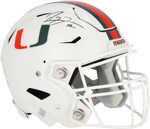 Ray Lewis Miami Hurricanes Signed Team-Issued White Helmet AA0134132
