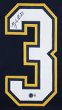 Rodney Harrison Authentic Signed Navy Blue Pro Style Framed Jersey BAS