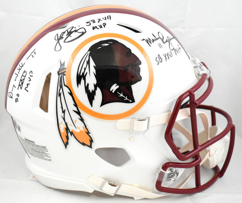 Doug Williams John Riggins Mark Rypien Signed F/S F/W Speed Authentic Helmet