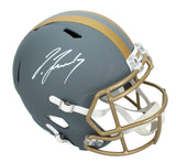 Jerry Jeudy Autographed Cleveland Browns 'Slate' Full Size Speed Helmet Beckett