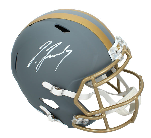 Jerry Jeudy Autographed Cleveland Browns 'Slate' Full Size Speed Helmet Beckett