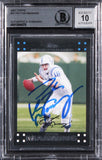 Colts Peyton Manning Signed 2007 Topps #21 Card Auto Grade GM 10! BAS Slabbed