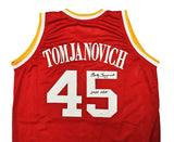 HOUSTON ROCKETS RUDY TOMJANOVICH AUTOGRAPHED RED JERSEY "2020 HOF" JSA 215753