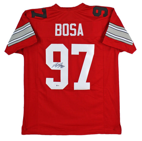 Ohio State Joey Bosa Authentic Signed Red Jersey Autographed BAS Witnessed