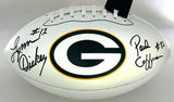 Packers LYNN DICKEY PAUL COFFMAN Signed White Panel Green Bay LOGO Football AUTO