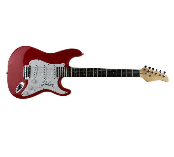 Alice Cooper Signed Red Electric Guitar – Super Sports Center
