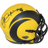 Eric Dickerson Autographed Los Angeles Rams Rave Mini Helmet HOF Beckett W 53611
