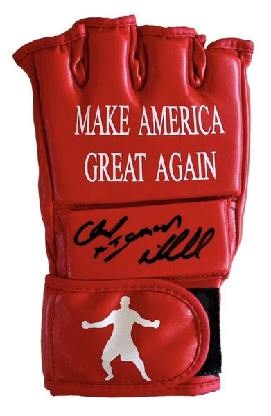 Chuck "Iceman" Liddell Signed "Make America Great Again" MMA Glove (PSA)