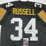 Autographed/Signed ANDY RUSSELL 2x SB Champs Pittsburgh Black Jersey JSA COA
