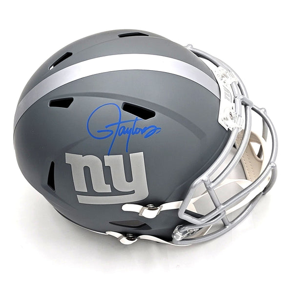 Lawrence Taylor Signed New York Giants Slate Replica Helmet Beckett Witnessed