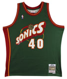 Sonics Shawn Kemp "Reign Man" Signed Green M&N 1995-96 HWC Swingman Jersey BAS W
