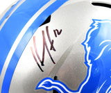 Hendon Hooker Autographed Detroit Lions F/S Speed Helmet - Beckett W Hologram