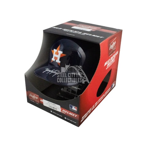 Yordan Alvarez Autographed Astros Replica Baseball Batting Helmet - Fanatics