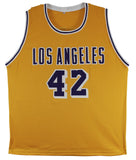 James Worthy Authentic Signed Yellow Pro Style Jersey Autographed BAS Witnessed