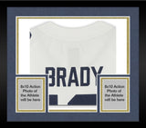 Framed Tom Brady Michigan Wolverines Signed White Nike Game Jersey