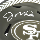 JOE MONTANA Autographed 49ers Salute To Service Mini Speed Helmet FANATICS
